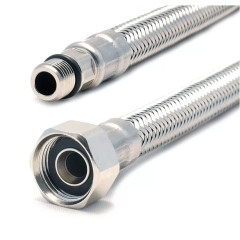 Гибкая подводка Tucai 1/2&quot;-М10х1 L17, 30см, в стальной оплетке для смесителя, вн. - нар. (3964)