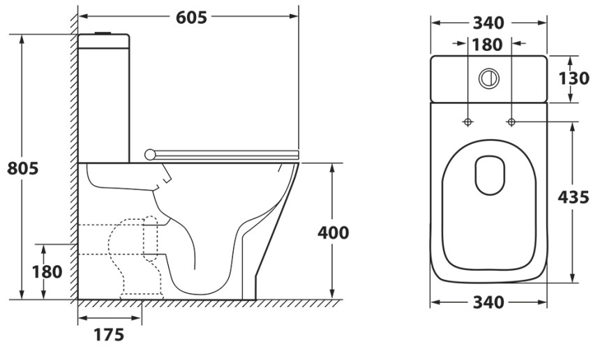 OWL Gap Ruta-G бачок унитаза-компакта, двойной слив 3\6л, арматура WDI
