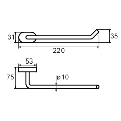Полотенцедержатель Milardo Solomon SOLSM00M52
