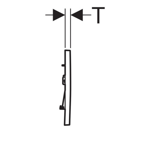 Кнопка смыва Geberit SIGMA 24.6х1.2х16.4 для инсталляции, пластик, цвет Хром матовый (115.883.JQ.1)