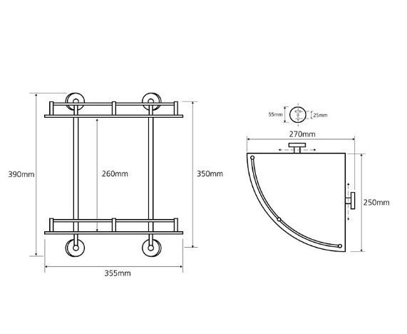 Полочка Bemeta Omega 104202142
