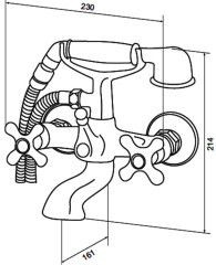 Смеситель для ванны AM PM Bourgeois F6510000