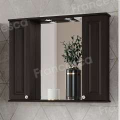 Шкаф-зеркало Francesca Империя 90 2 шкафчика венге