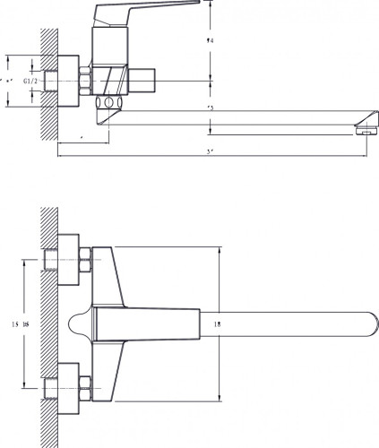 Смеситель для ванны Rush Thira TR3635-51