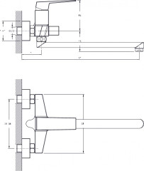 Смеситель для ванны Rush Thira TR3635-51