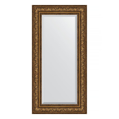 Зеркало настенное с фацетом EVOFORM в багетной раме виньетка сосостаренная бронза, 60х120 см, BY 3505