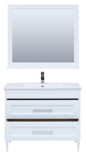 Мебель для ванной Aquanet Бостон М 100 белый (лит. мрамор)