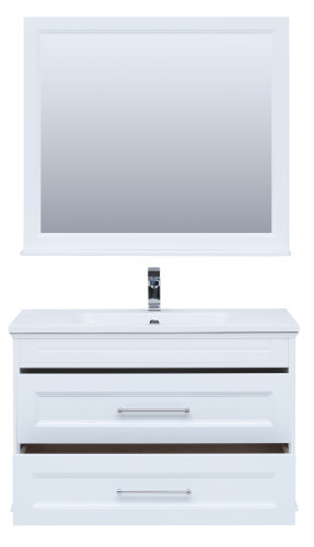 Мебель для ванной Aquanet Бостон М 100 белый (лит. мрамор)