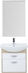 Мебель для ванной Aquanet Грейс 65 дуб сонома/белый (2 ящика)