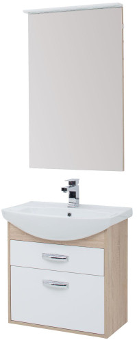 Мебель для ванной Aquanet Грейс 65 дуб сонома/белый (2 ящика)