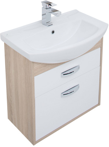 Мебель для ванной Aquanet Грейс 65 дуб сонома/белый (2 ящика)