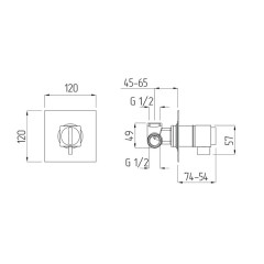 Смеситель для душа Migliore Kvant 25403 с термостатом