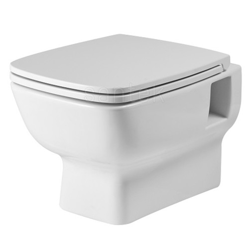 ПЭК: Santek Нео rimless подвесной безободковый унитаз с сиденьем + инсталляция + панель смыва хром (1.WH50.1.572)