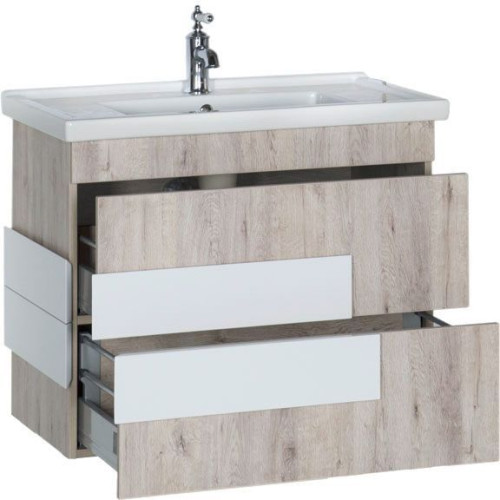 Тумба с раковиной Aquanet Мадейра 80 дуб кантри