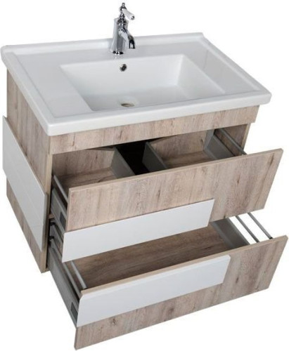 Тумба с раковиной Aquanet Мадейра 80 дуб кантри