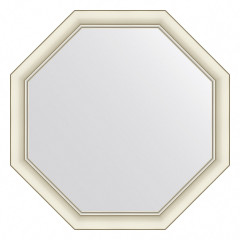 Зеркало настенное Octagon EVOFORM в багетной раме белый с серебром, 71х71 см, BY 7432