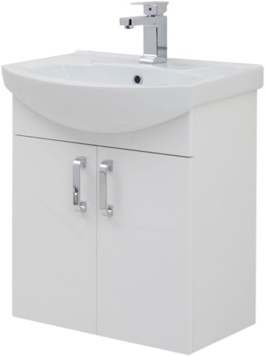 Тумба под раковину Aquanet Ирис 60 белый (2 дверцы)