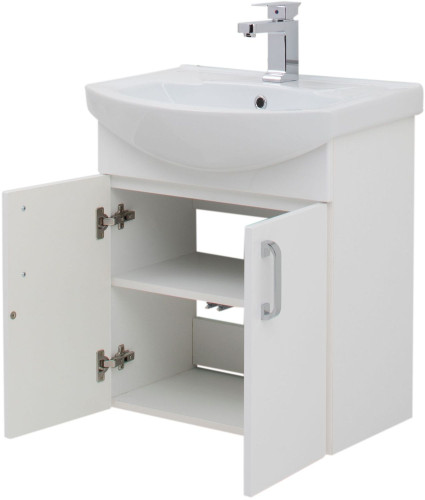 Тумба под раковину Aquanet Ирис 60 белый (2 дверцы)
