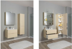 Зеркало-шкаф Aquanet Алвита 70 бежевый