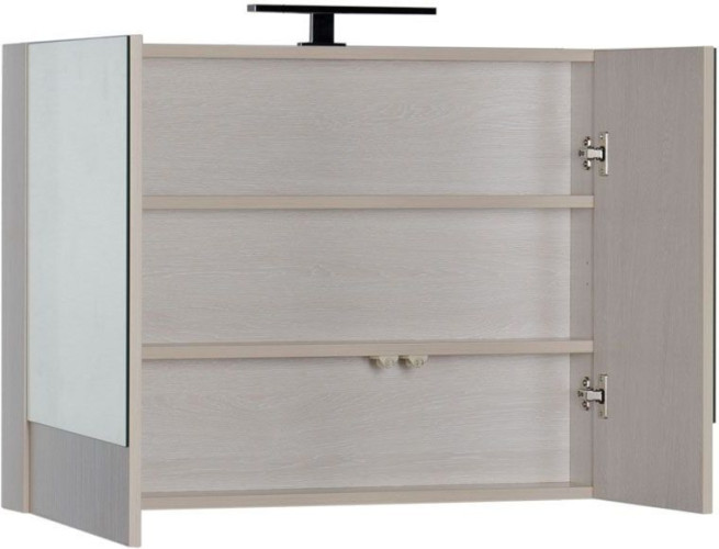 Зеркало-шкаф Aquanet Тоника 90 (камерино) белый дуб