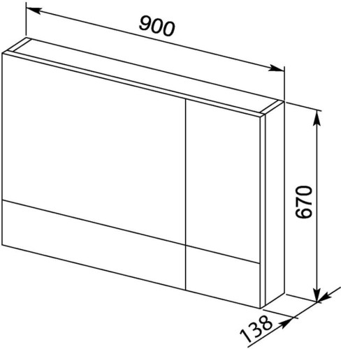 Зеркало-шкаф Aquanet Тоника 90 (камерино) белый дуб