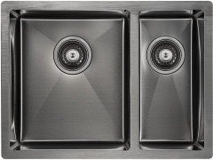 Мойка нерж. сталь Paulmark ZUSAT, PM225944-GML, вороненая сталь, левая, PVD, 590х440мм, Paulmark