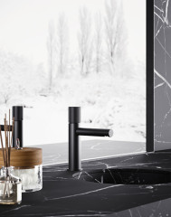 Смеситель для раковины Paffoni LIGHTбез донного клапана, черный матовый (JO071NO)