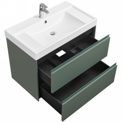 Тумба под раковину Roca Ona 800 подвесная, 2 ящика, зеленый матовый (A857630513)
