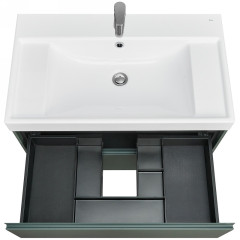 Тумба под раковину Roca Ona 800 подвесная, 2 ящика, зеленый матовый (A857630513)