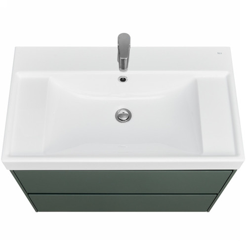 Тумба под раковину Roca Ona 800 подвесная, 2 ящика, зеленый матовый (A857630513)