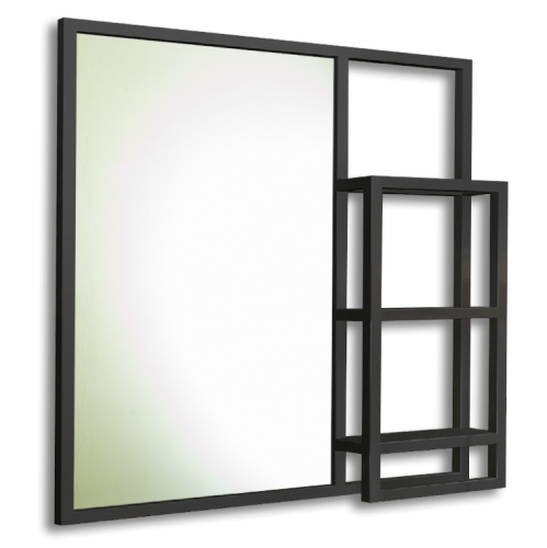 Bruklin-light 800х800 (рама-металлический профиль) зеркало