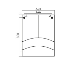 Зеркало-шкаф навесной без подсветки MIXLINE Радуга-46 белый (522473)