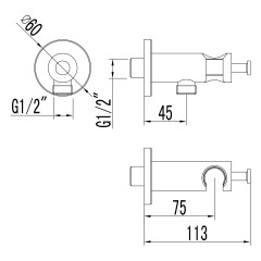 Подключение для душевого шланга Lemark (LM1185C)