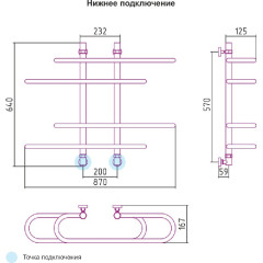 Водяной полотенцесушитель Сунержа Фурор-Ёлочка 600x900
