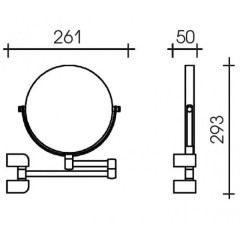 Косметическое зеркало Schein Allom 22001