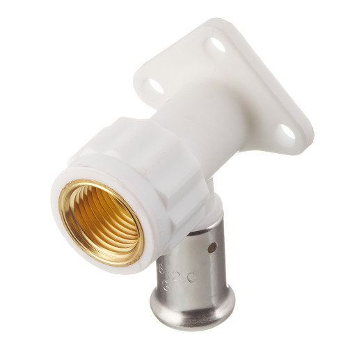 Водорозетка ВР, ПВДФ пресс (белая), 16x1/2" (56 мм), HENCO