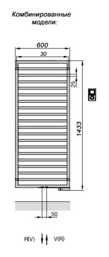Полотенцесушитель Zehnder Quaro QAM-140-060/ID