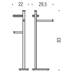 Напольная стойка  Colombo Design Units B9113.S.CR-VAN