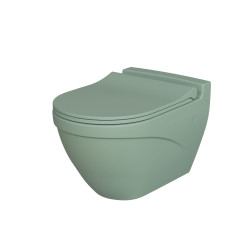 Унитаз Nord 133T21001 (535*360*385) МЯТНЫЙ МАТОВЫЙ подвесной с тонкой крышкой