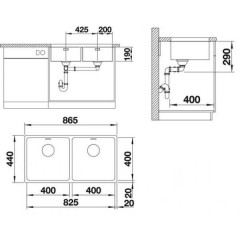 Кухонная мойка Blanco Andano 400/400-U