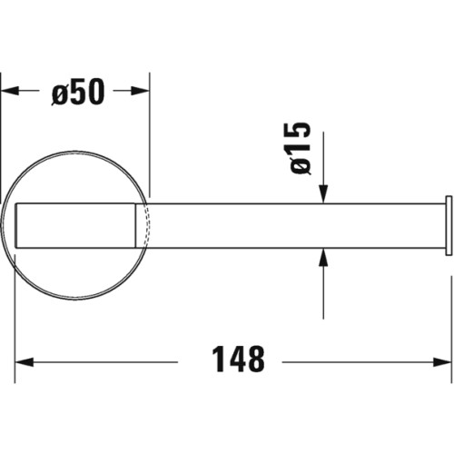 Держатель туалетной бумаги Duravit Starck T Черный матовый (0099374600)