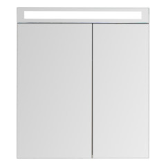 Шкаф зеркальный MAX, 70 см, 2 дверцы, 4 стеклянные полки, дуб кантри