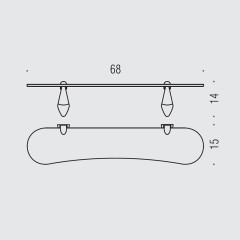 Стеклянная полка Colombo Design Khala В1816.000