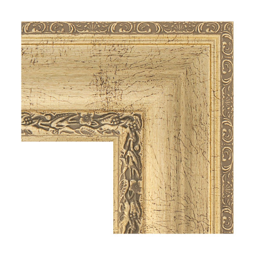 Зеркало настенное с фацетом EVOFORM в багетной раме состаренное серебро с орнаментом, 62х122 см, BY 3506