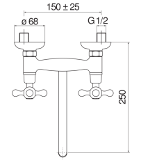 Смеситель для ванны Nobili Grazia GRC5003BR Ancient bronze состаренная бронза