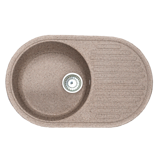 Кухонная мойка Formastone Fosto  КМ 74-46, овальная с крылом,песочный пляж