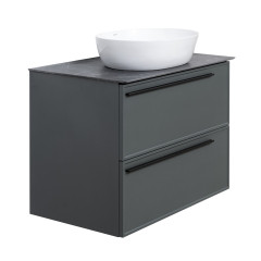 Тумба под раковину подвесная La Fenice Elba TWIN FNC-01-ELB-G-80-2, серо-зеленая