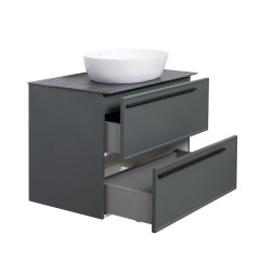 Тумба под раковину подвесная La Fenice Elba TWIN FNC-01-ELB-G-80-2, серо-зеленая