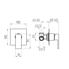 Смеситель для душа Migliore Kvant Gold 25400