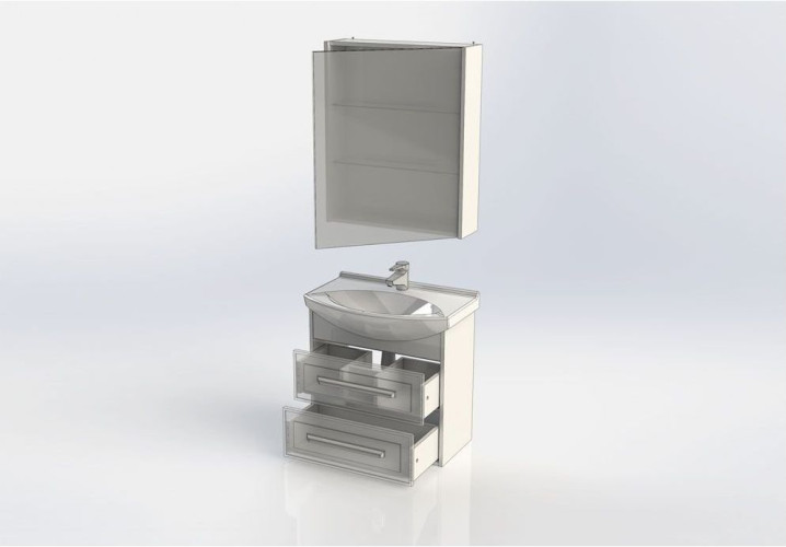 Мебель для ванной Aquanet Остин 65 дуб кантербери/белый